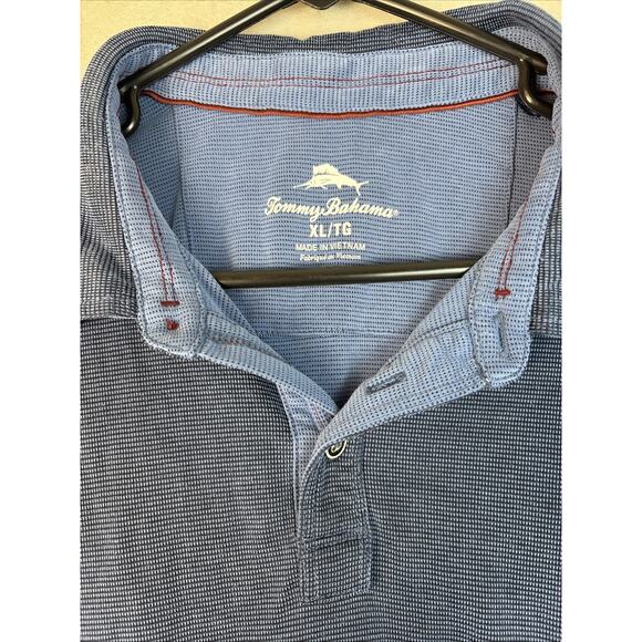 Tommy Bahama Polo Shirt Mens XL Navy Blue Short Sleeve Collared Logo Modal Blend - Picture 2 of 6